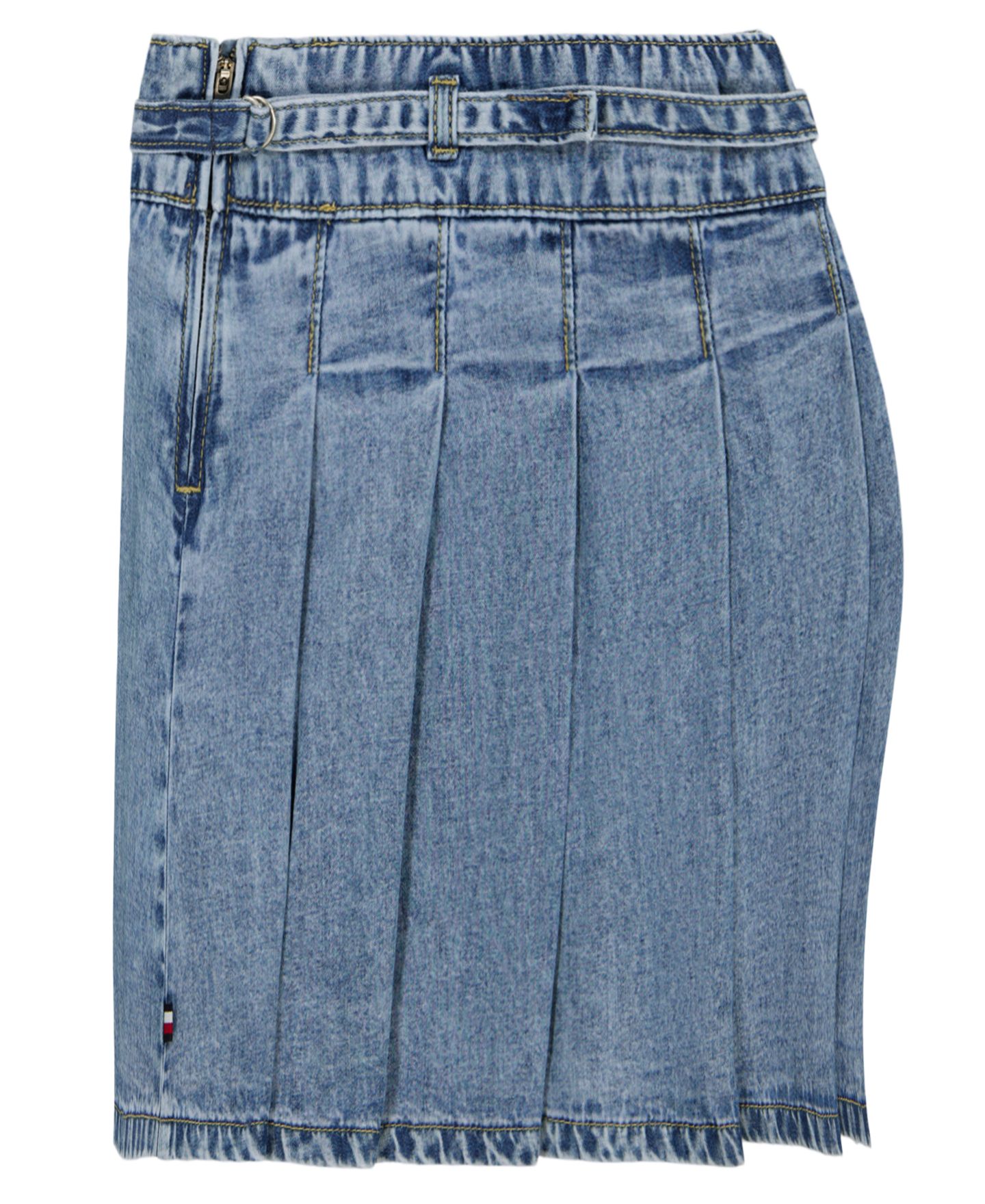 Юбка Tommy Hilfiger Denim Pleated для девочек, цвет: Варёный — фото 3