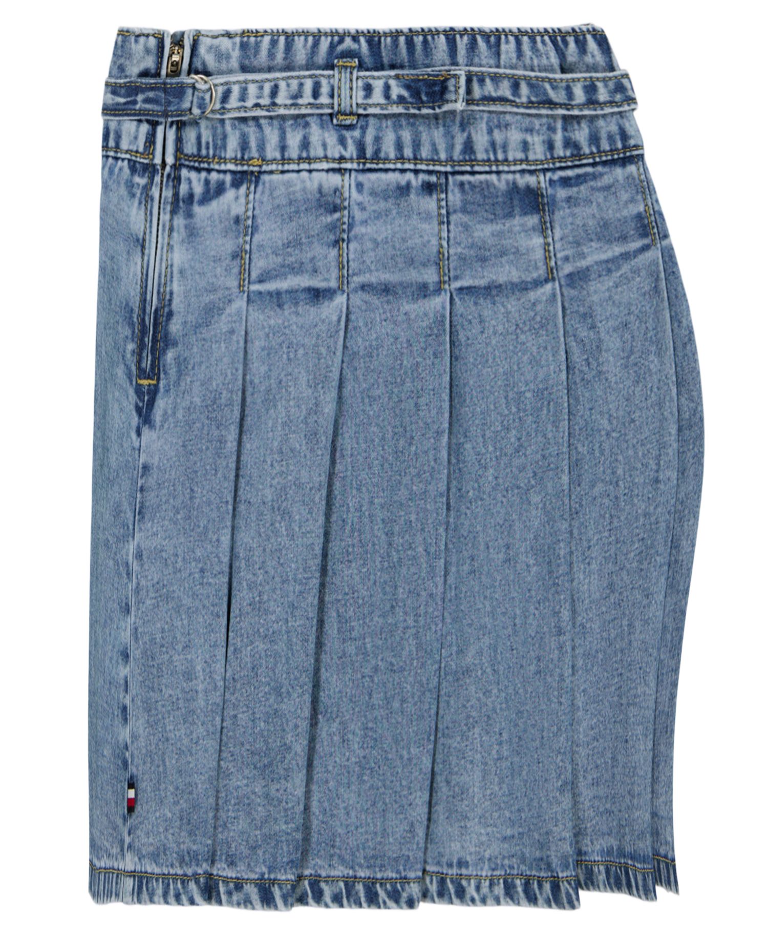 Girls' 7-16 Denim Pleated Skirt