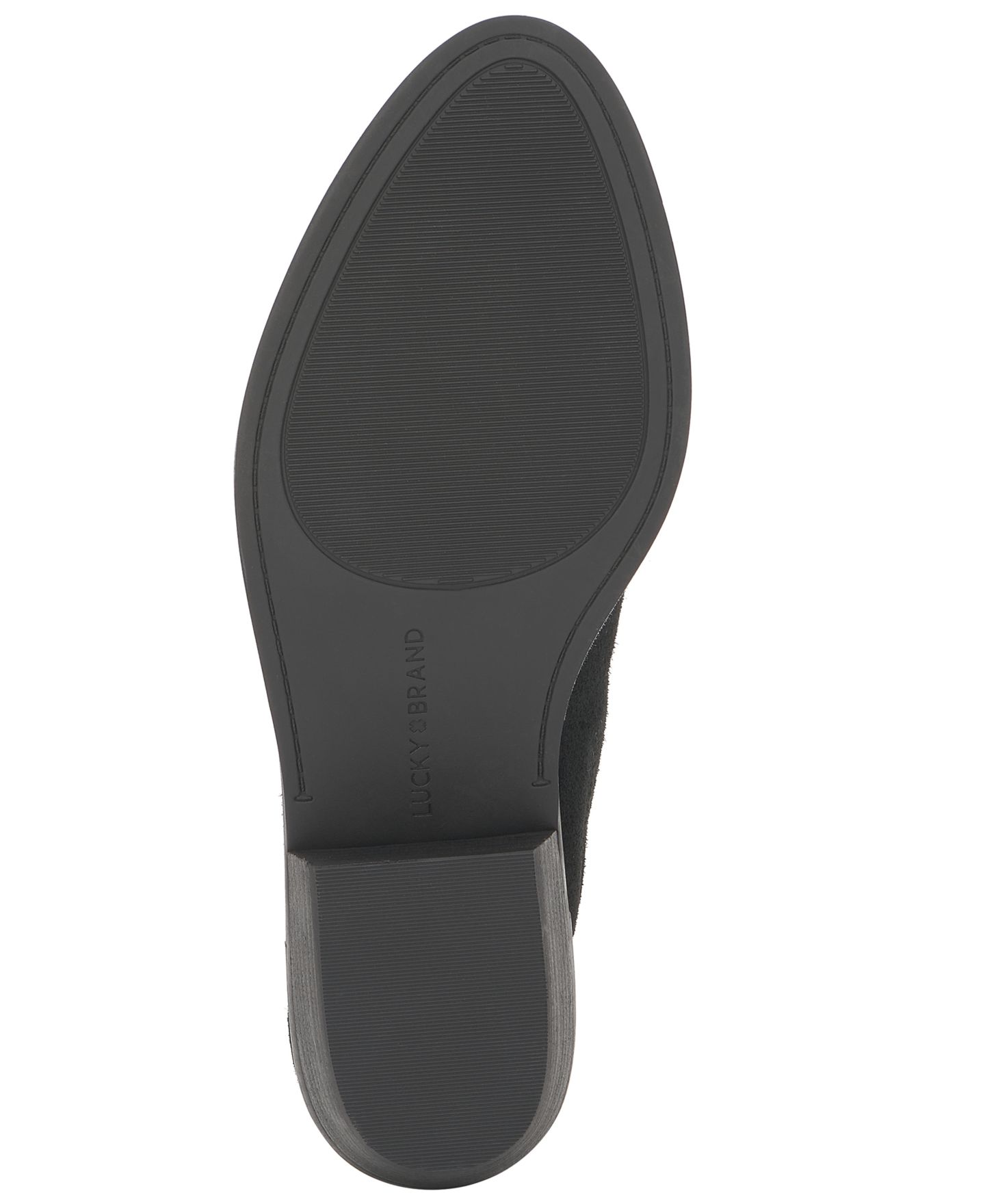 Женские ботинки Lucky Brand Fayth Slip-On Ankle Booties, цвет: Чёрный замшевый — фото 5