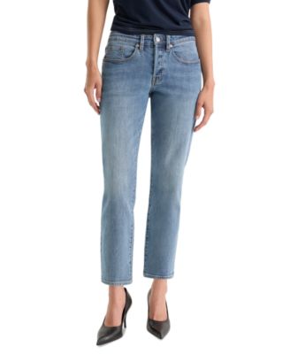 Women's Vintage Mid-Rise Straight-Leg Ankle Jeans