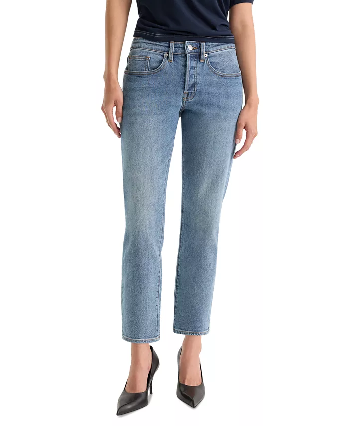 Women's Vintage Mid-Rise Straight-Leg Ankle Jeans