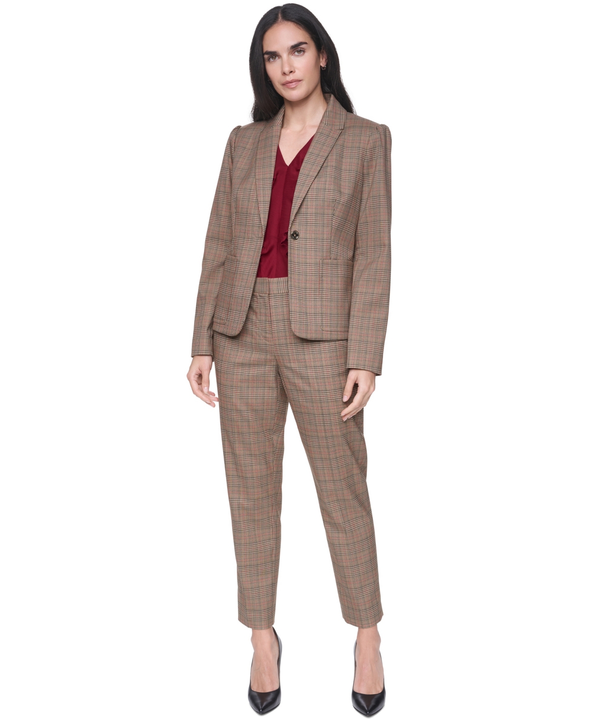 Tommy Hilfiger Women's Notch-Collar One-Button Jacket
