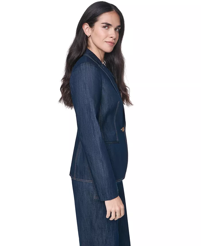 Women's Notch-Collar One-Button Blazer - thumbnail 3