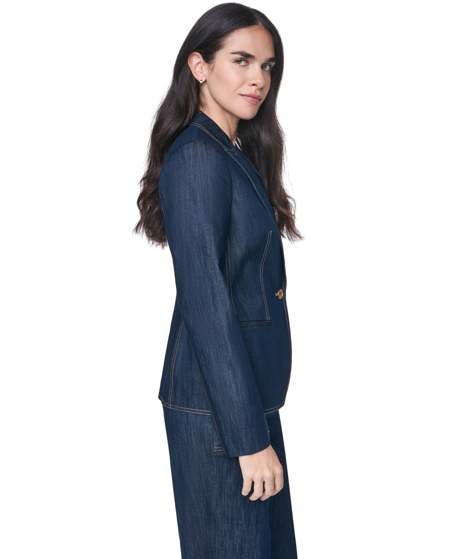 Women's Notch-Collar One-Button Blazer