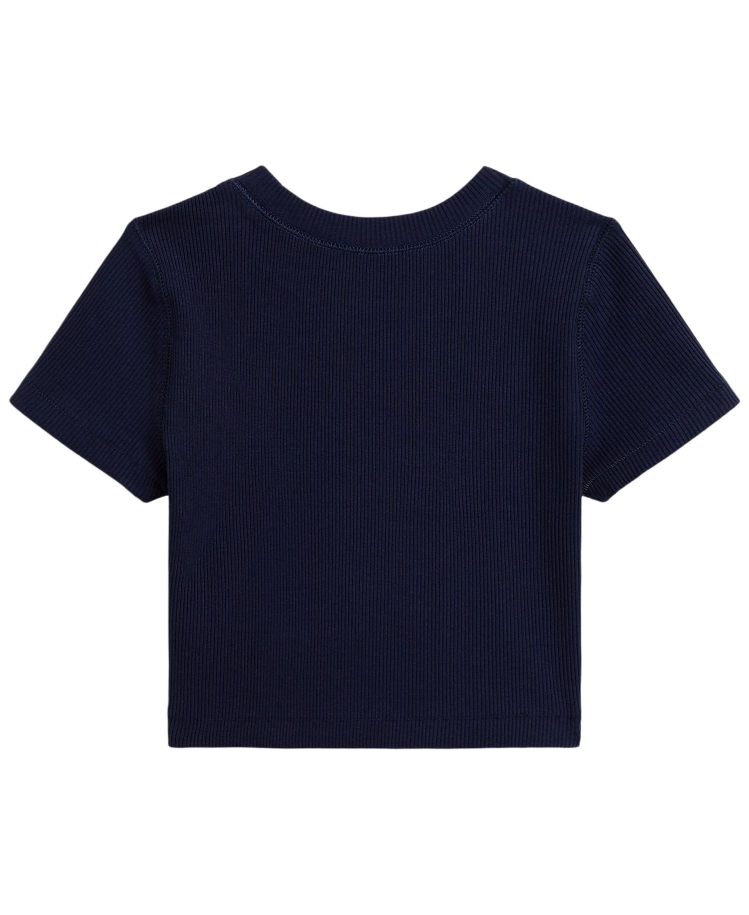 Girls' 2T-6X Ribbed Crewneck Boxy T-Shirt