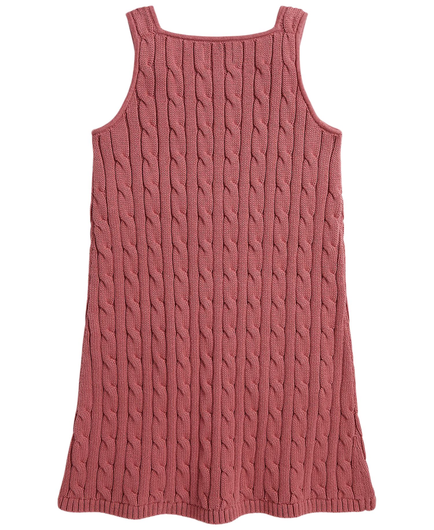 Girls' 2T-6X Cable-Knit Cotton Sweater Dress