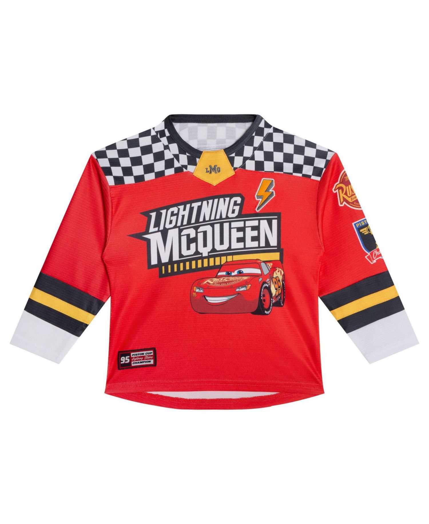 Lightning McQueen Boys' 5 - 12 Athletic Long Sleeve Tee