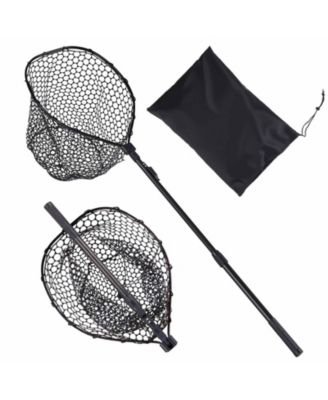 Fishing Net, Foldable Landing Nets with Telescopic Handle, Portable Lightweight and Stronger 6063 Aluminum Fish Gear,