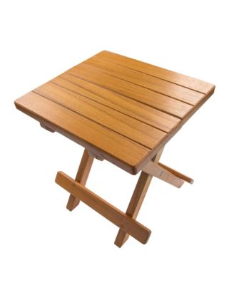 12" Solid Wood Square End Table
