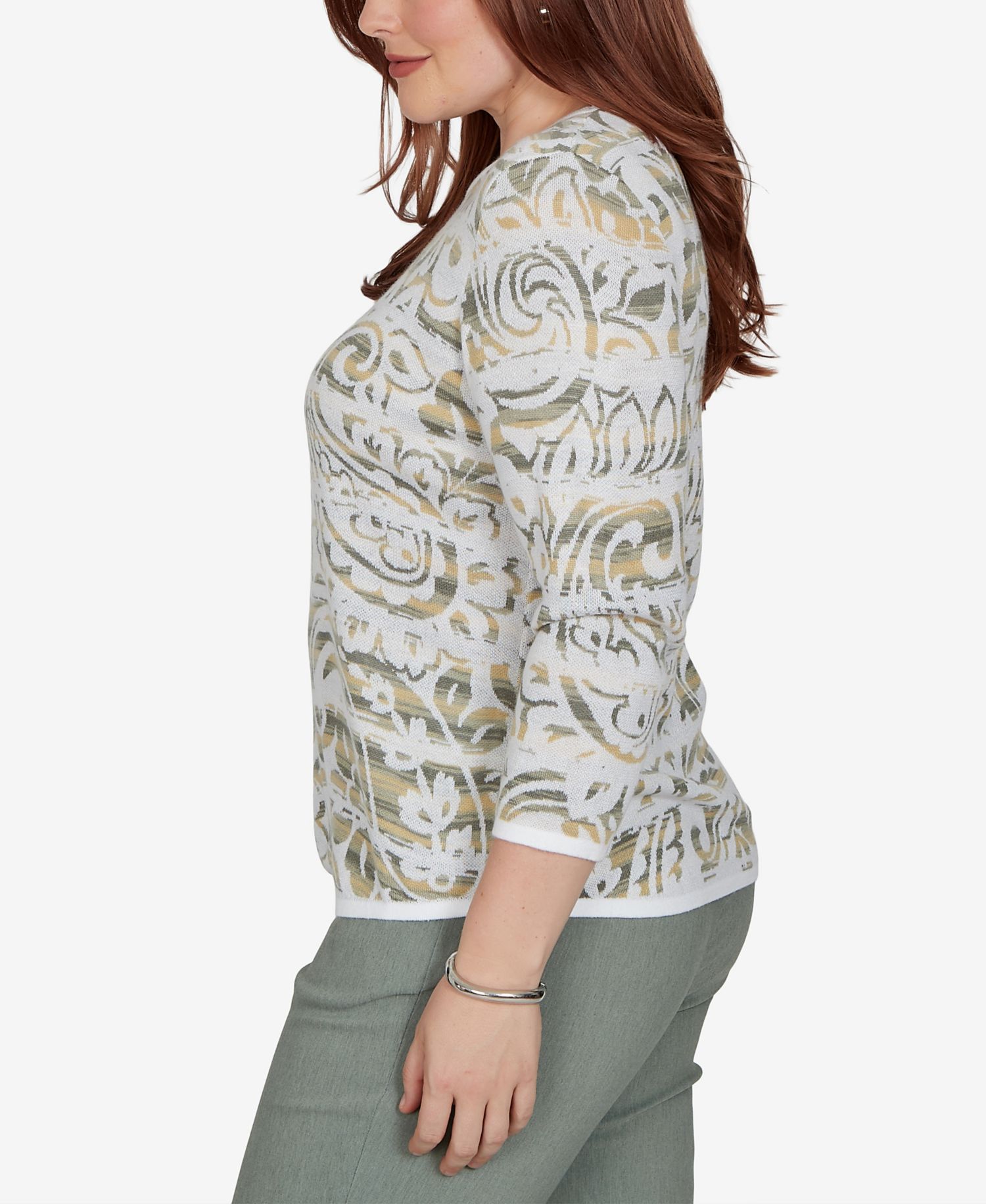 Women's Provence Paisley Stripe Spacedye Sweater