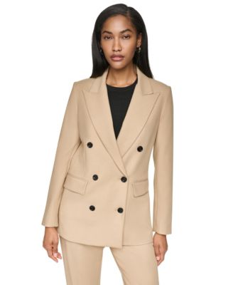 Women's Long-Sleeve Notch Collar Button-Front Blazer