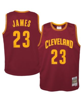 Big Boys and Girls LeBron James Wine Cleveland Cavaliers 2015/16 Hardwood Classics Swingman Jersey