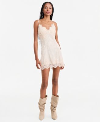 Women's Lace Mini Slip Dress