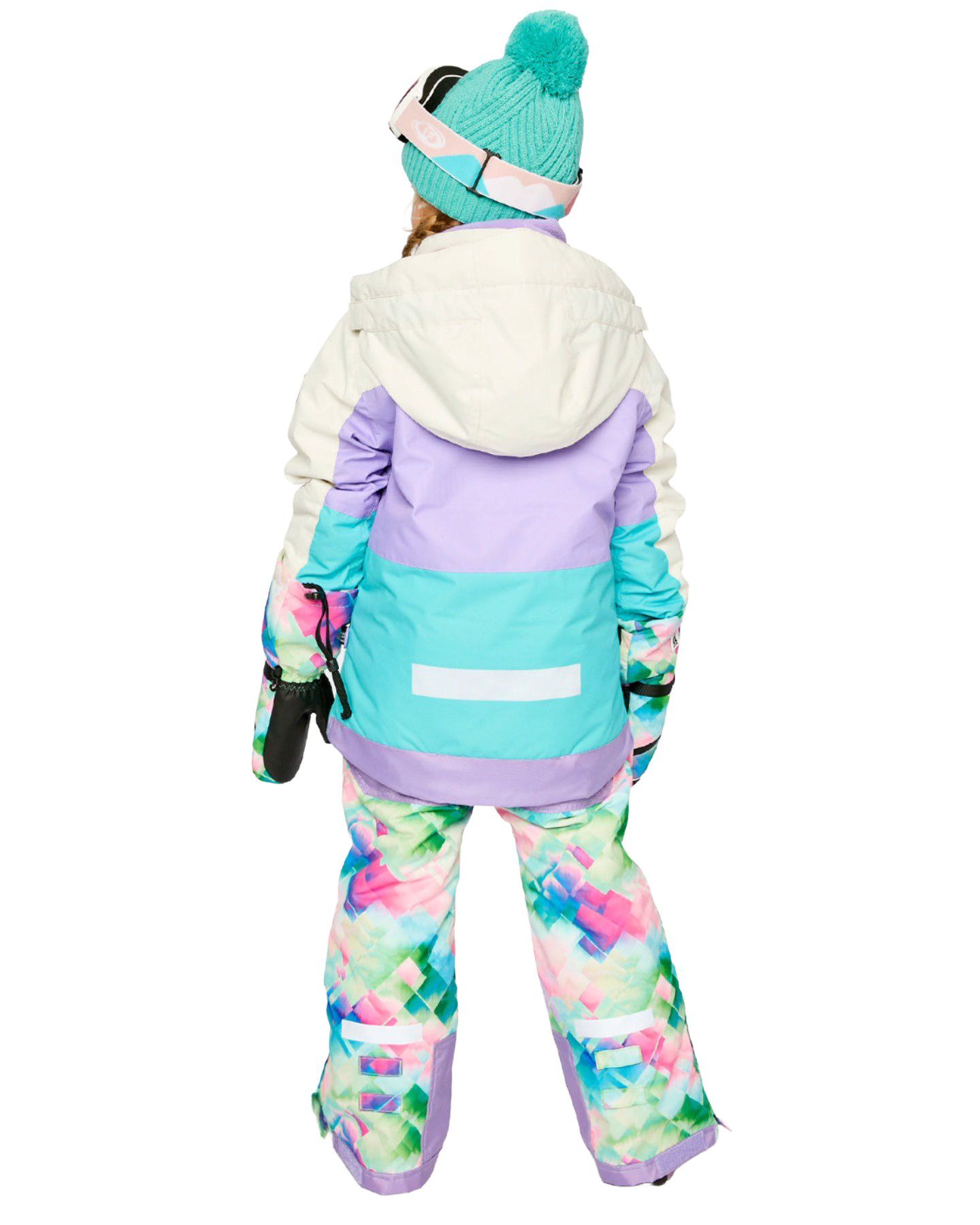 Deux par Deux Little and Big Girl's (6-16) Two Piece Teknik Snowsuit, цвет: Multicolored With A Diamond Pattern — фото 6