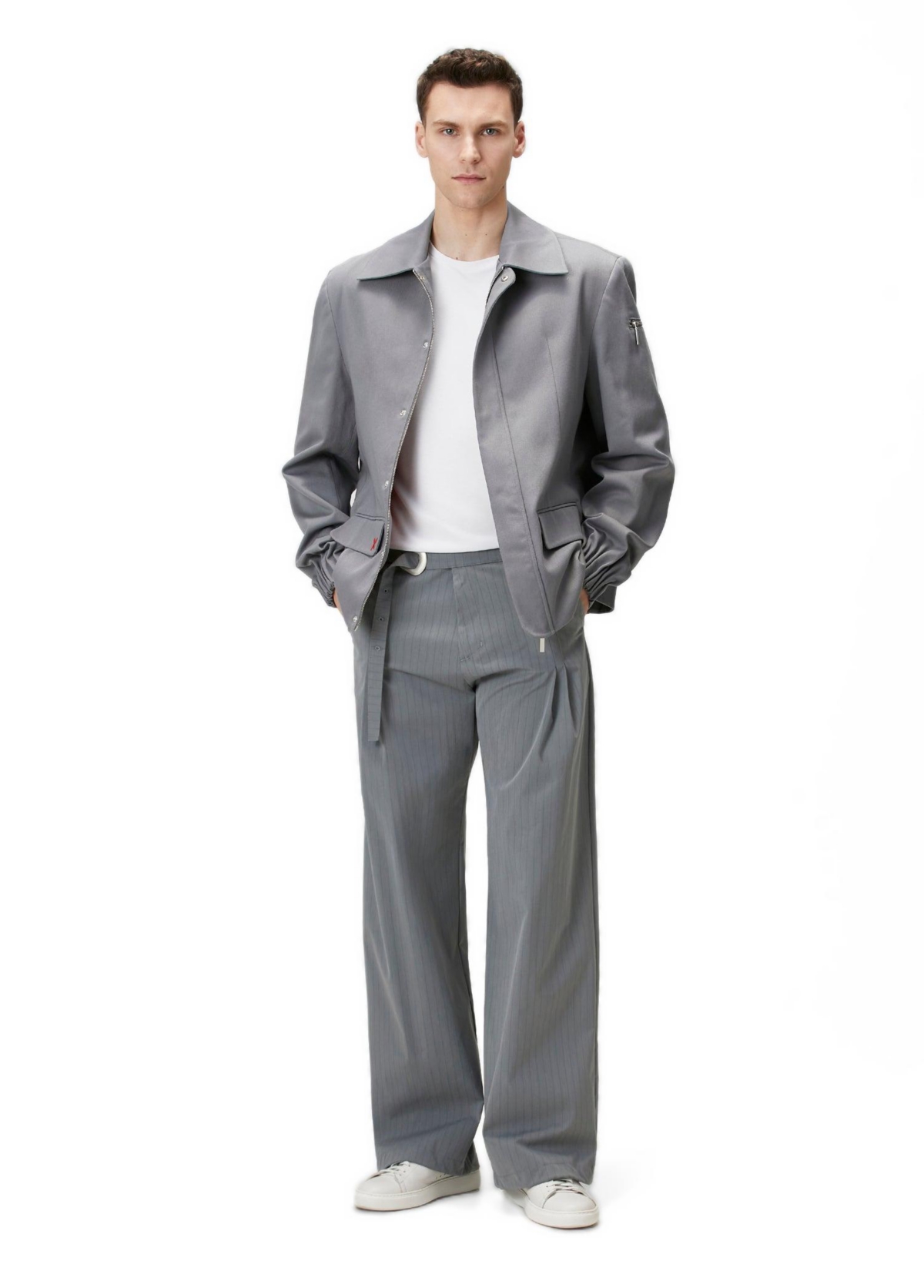 Pcfg Men's Cotton Blend Striped Woven Pant With Belt