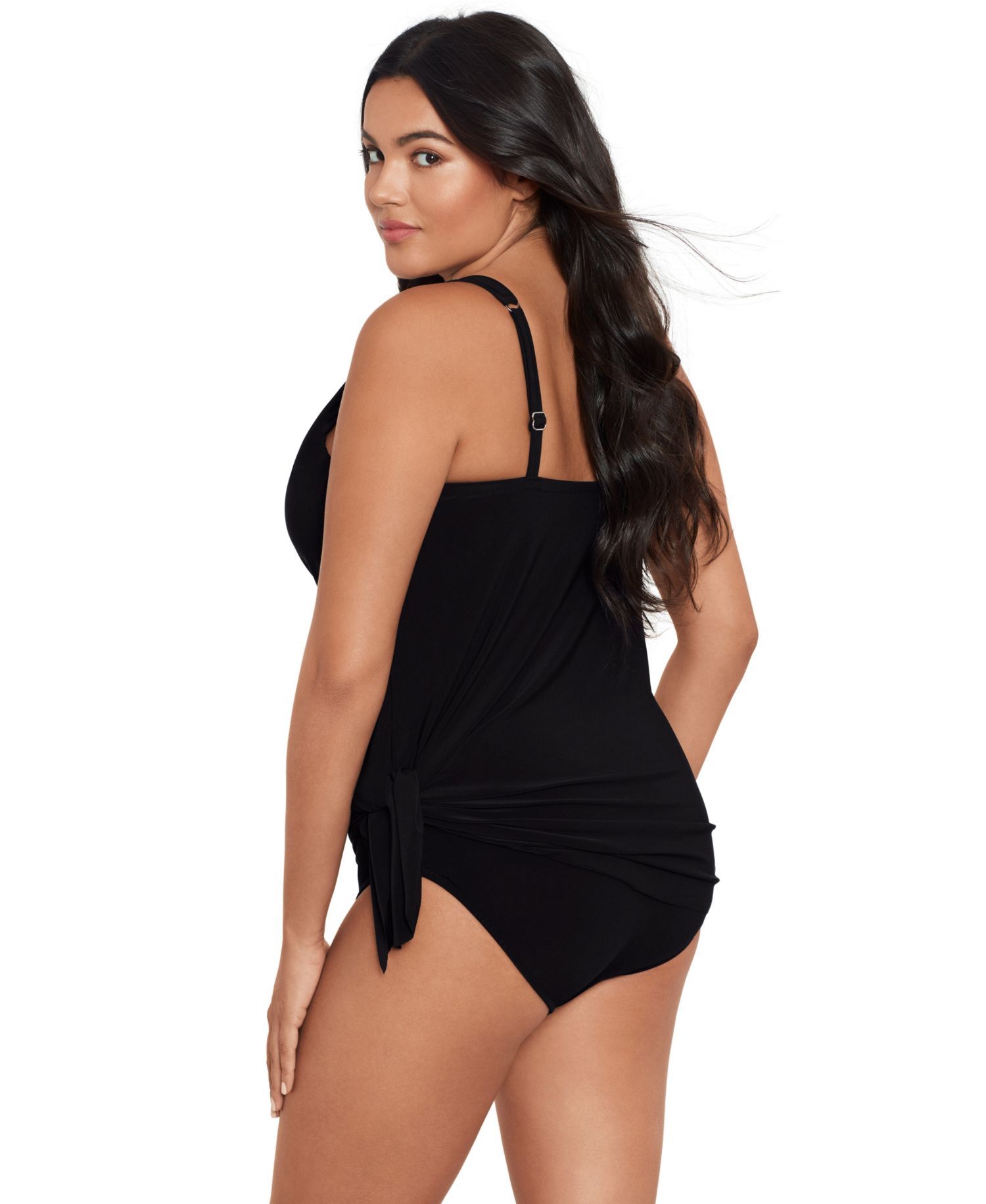 Plus Size Solids Winnie V-Neck Tankini Top