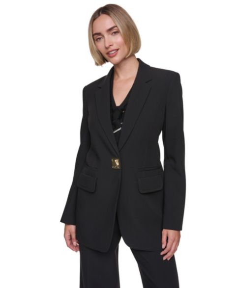 Женский пиджак Sonia Rykiel One-Button-Front Long Blazer, цвет: Чёрный