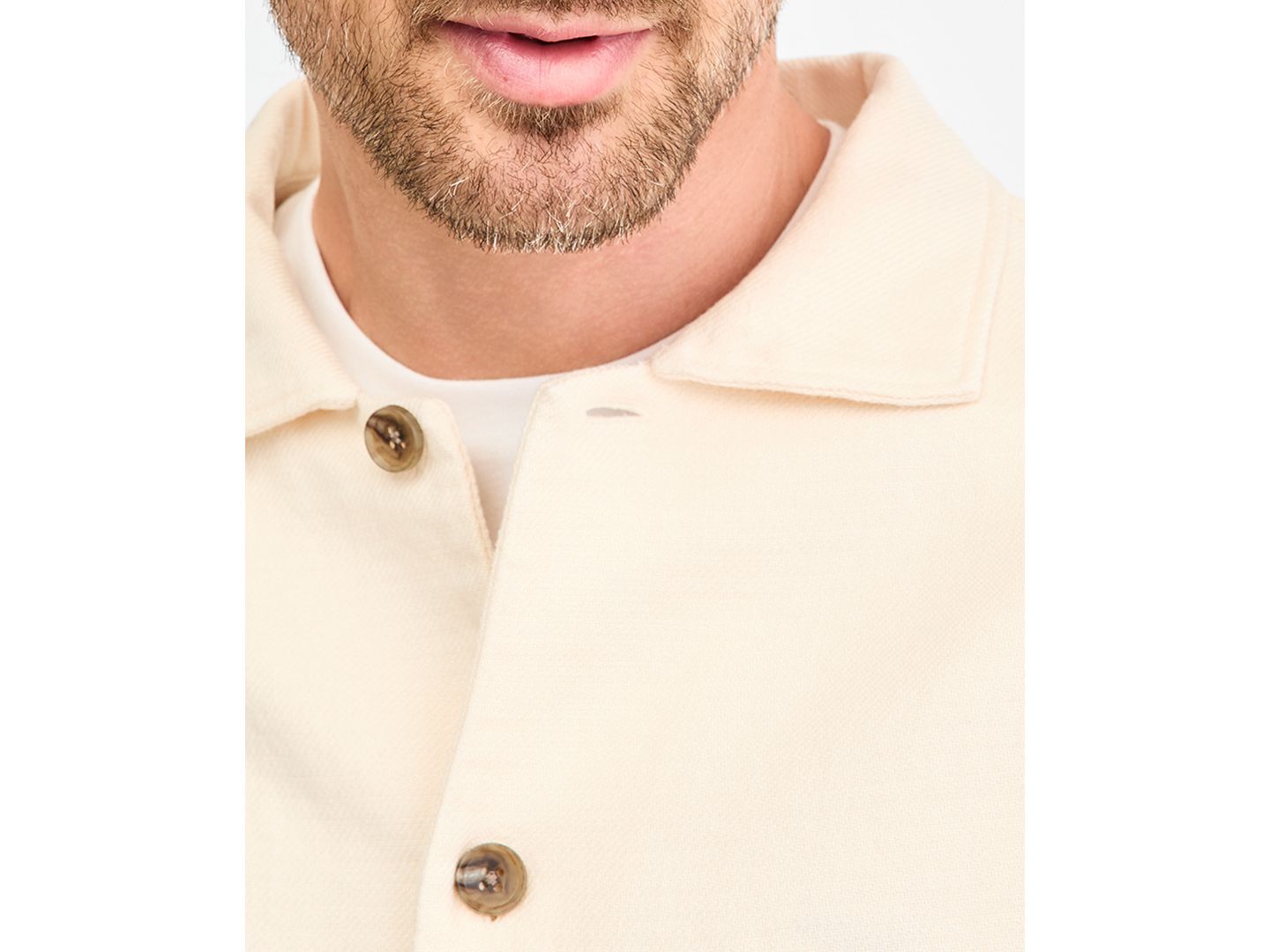 Мужская рубашка Rodd & Gunn Rodd Gunn Newland Pass Cotton Overshirt, цвет: Натуральный — фото 5