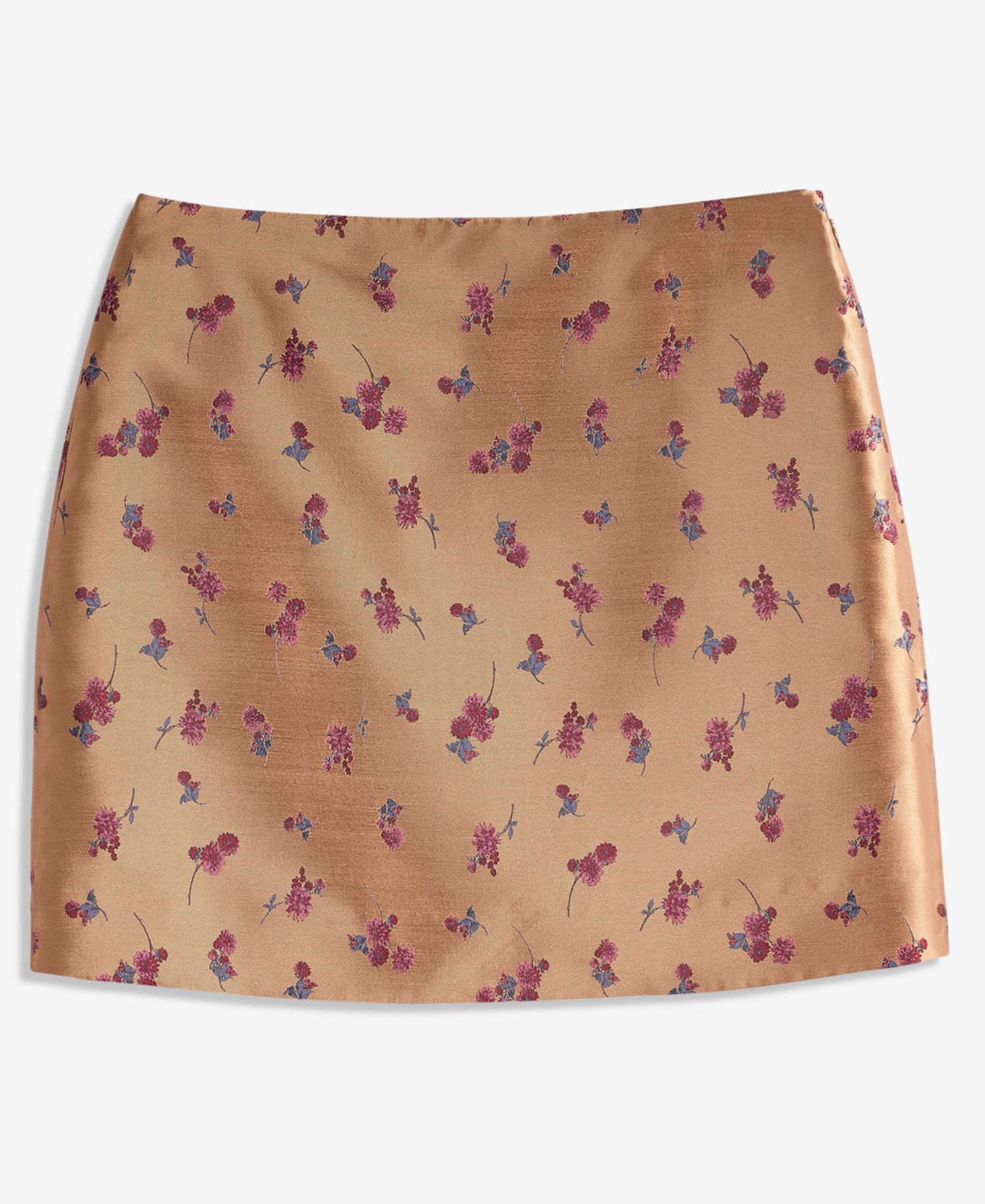 Women's Jacquard Floral A-Line Mini Skirt