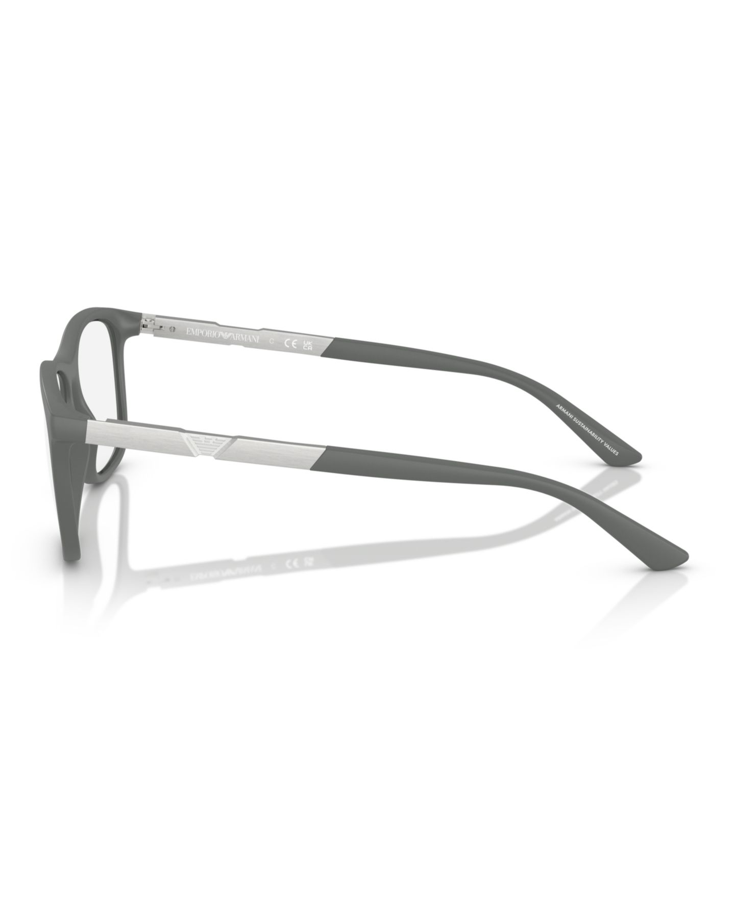 Мужские очки Emporio Armani Eyeglasses, EA3247, цвет: Матовый серый — фото 3