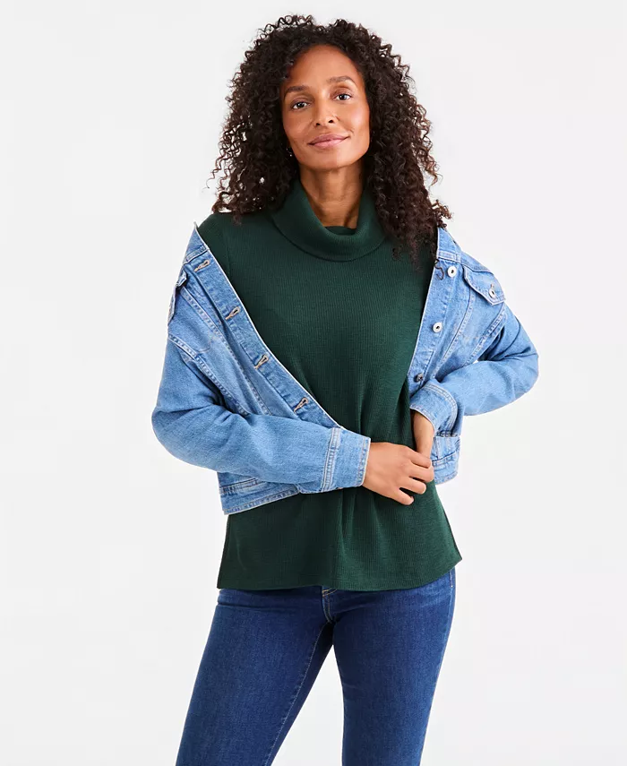 Women's Long-Sleeve Thermal Turtleneck Top - thumbnail 5