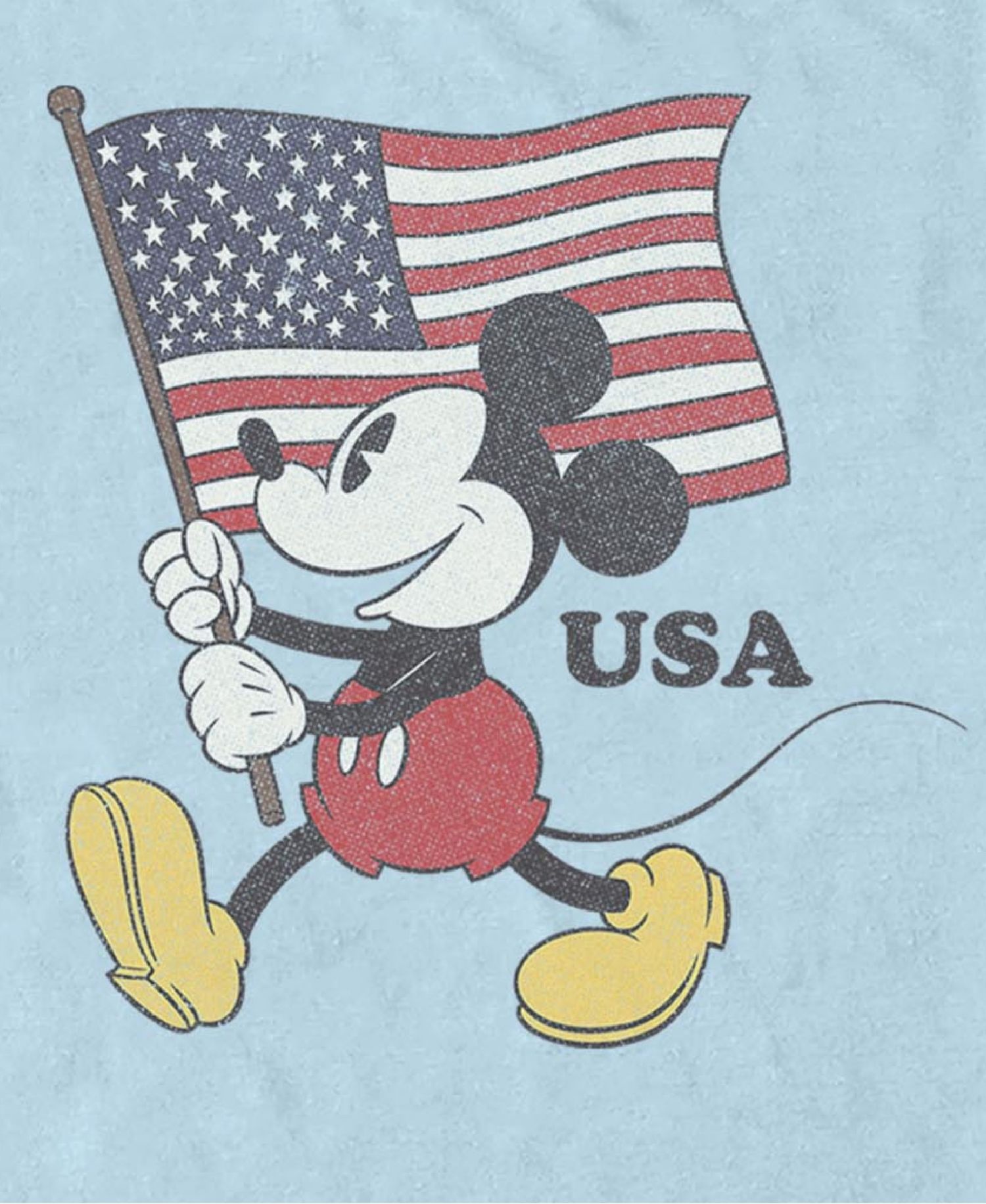 Men's Mickey Flag Carry Graphic T-Shirt