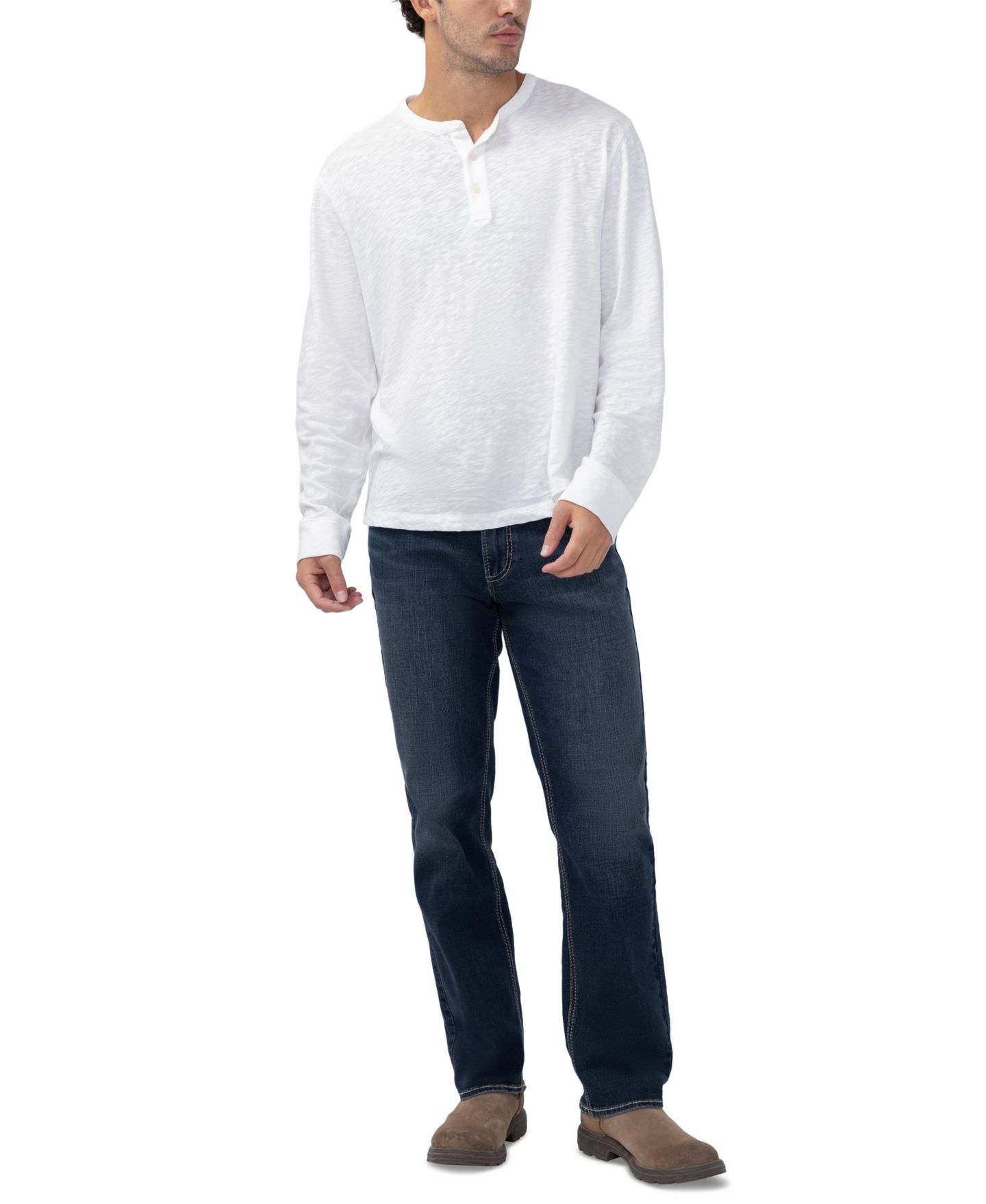 Мужские джинсы Silver Jeans Co. Grayson Straight-Leg, цвет: Sonic Wave — фото 2