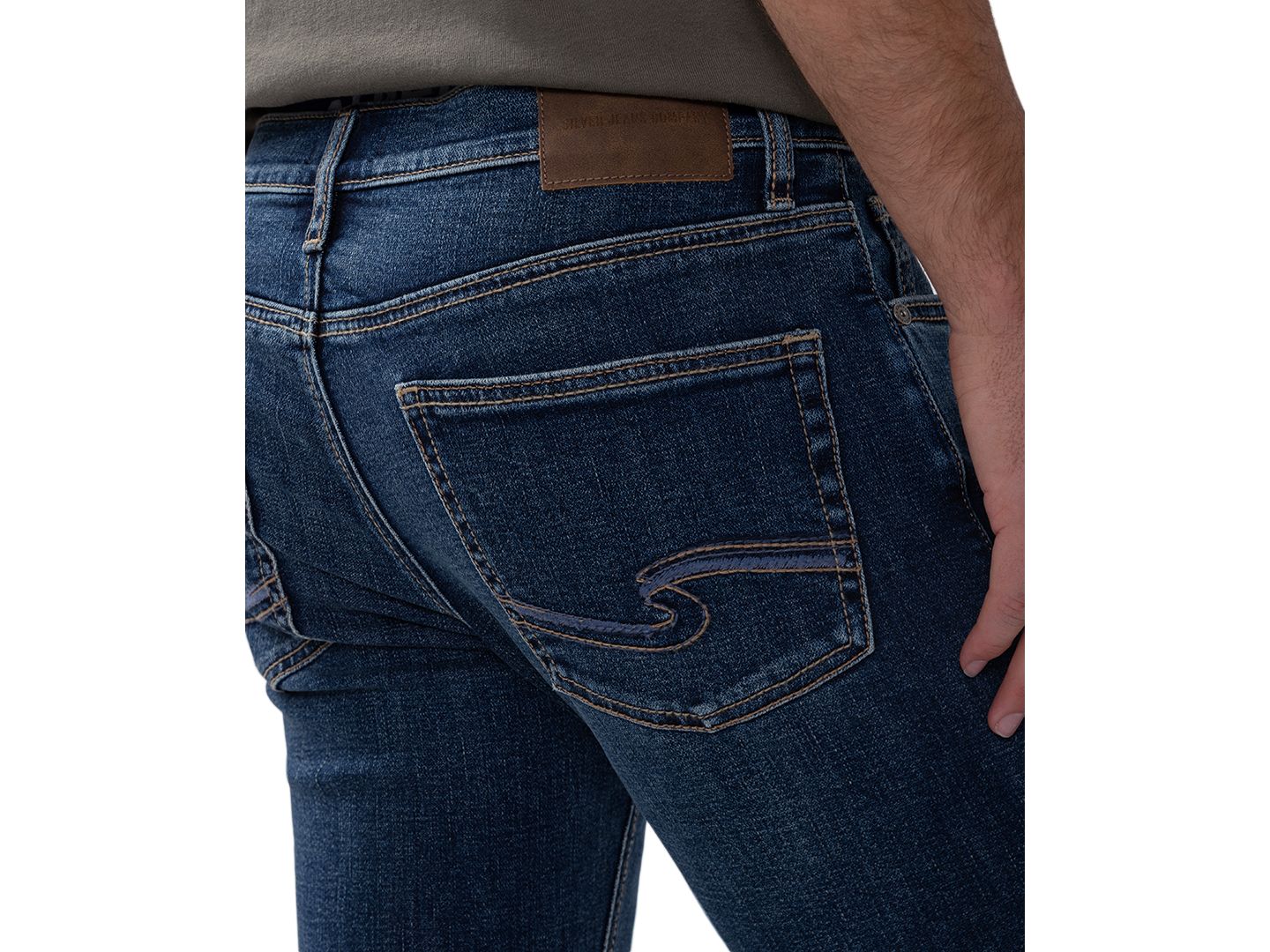 Мужские джинсы Silver Jeans Co. Allan Slim Straight-Leg, цвет: Rebellion — фото 4