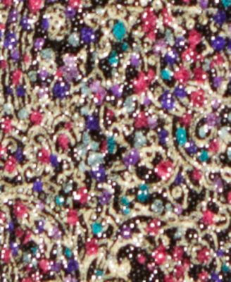 Alex Evenings Glitter Paisley Print Jacket & Shell