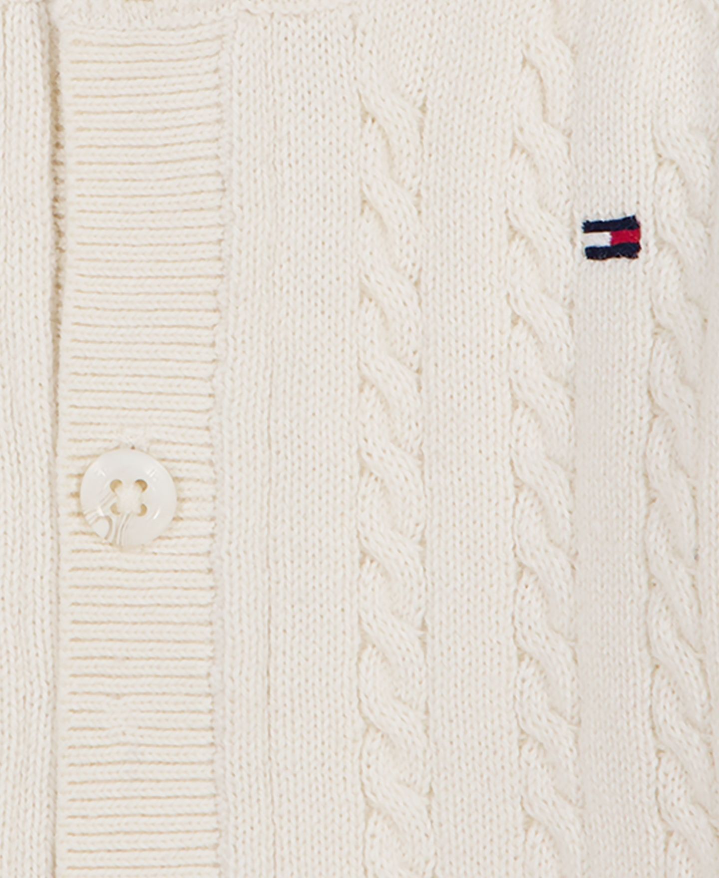 Детский комплект Tommy Hilfiger: кардиган с длинным рукавом и брюки, 2 предмета, цвет: Кремовый — фото 3