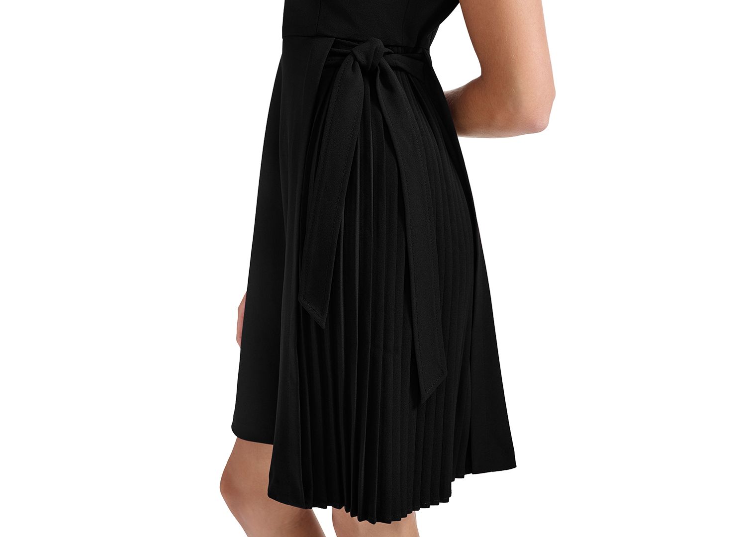 Petite Short-Sleeve Crewneck Fit & Flare Dress