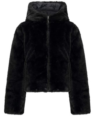 Girls' 6-16 Diamond Quilt Reversible Two In One Jacket