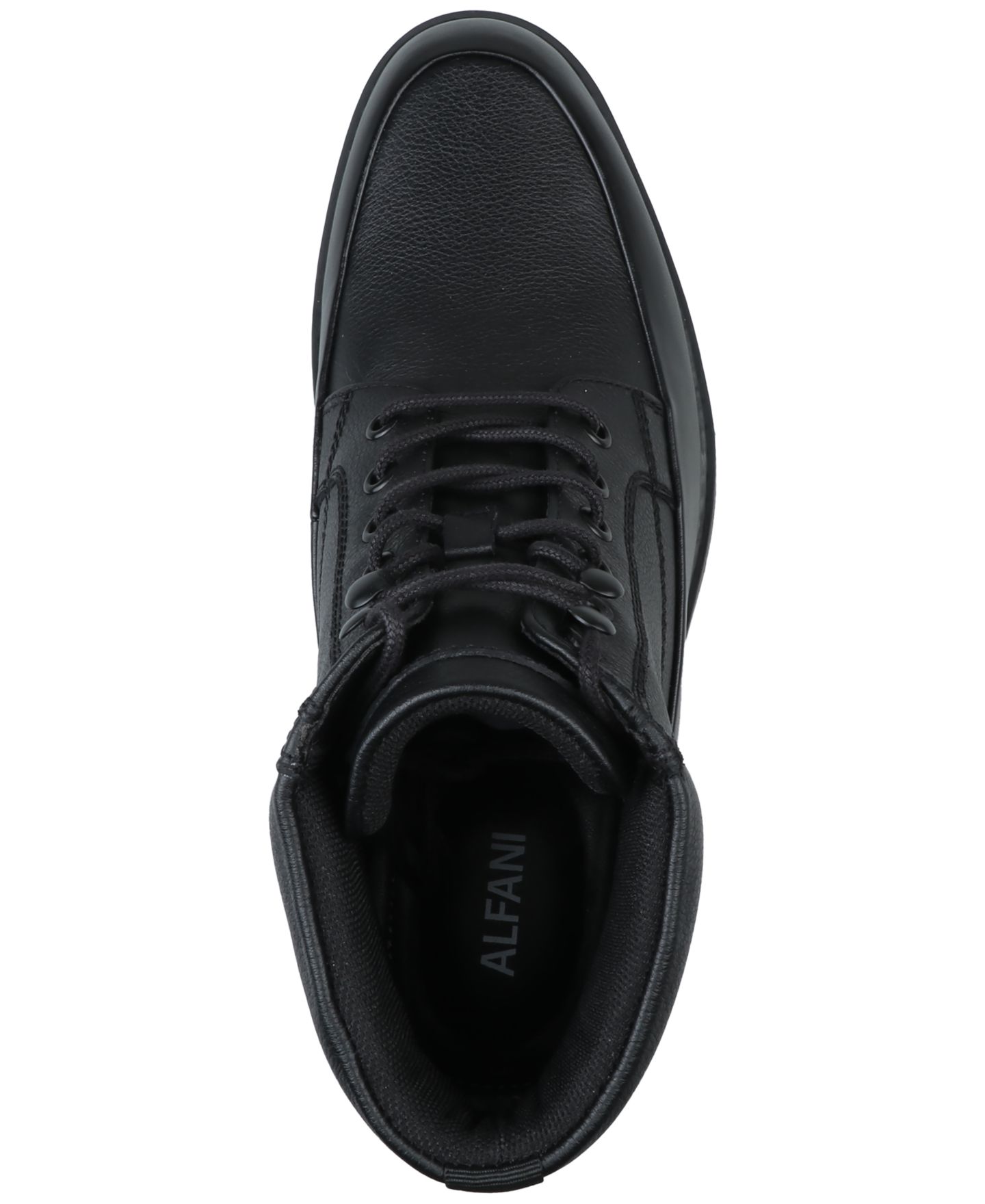 Мужские ботинки Alfani Genuine Leather Lace-Up, цвет: Чёрный — фото 4