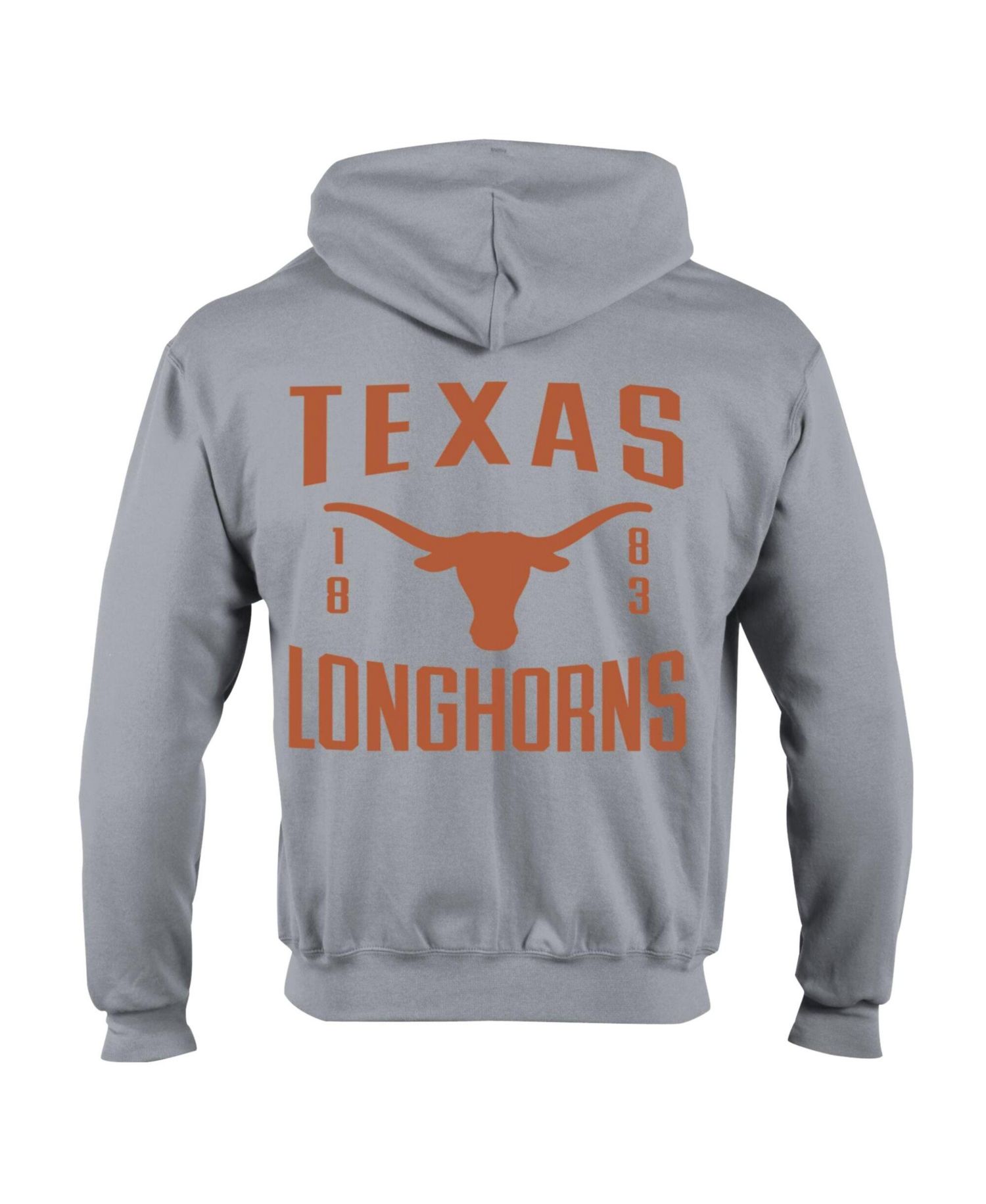 Men's Gray Texas Longhorns Varsity Power blend Full-Zip Fleece Hoodie