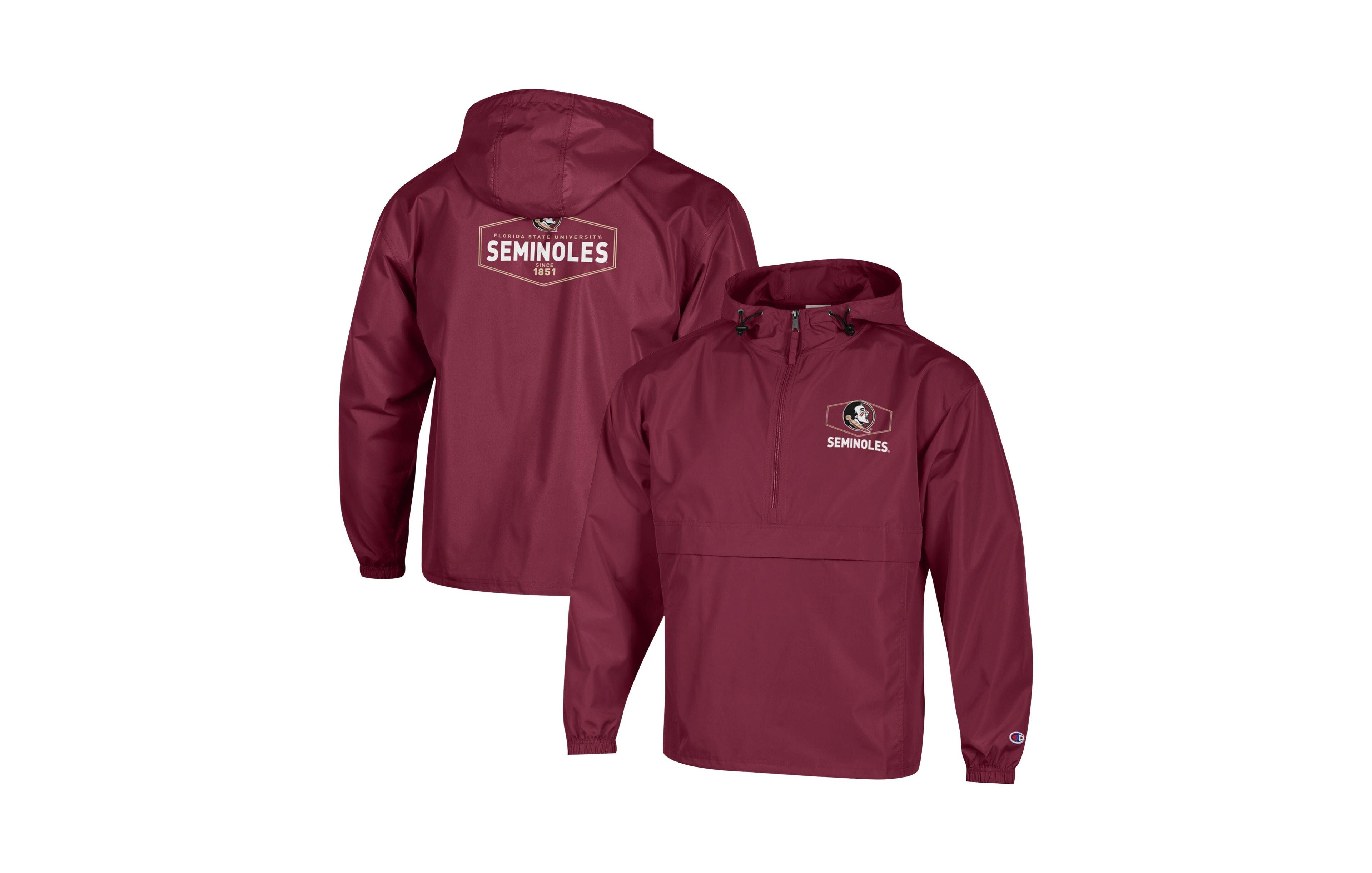 Champion Men's Garnet Florida State Seminoles Delay Packable Half-Zip Hoodie