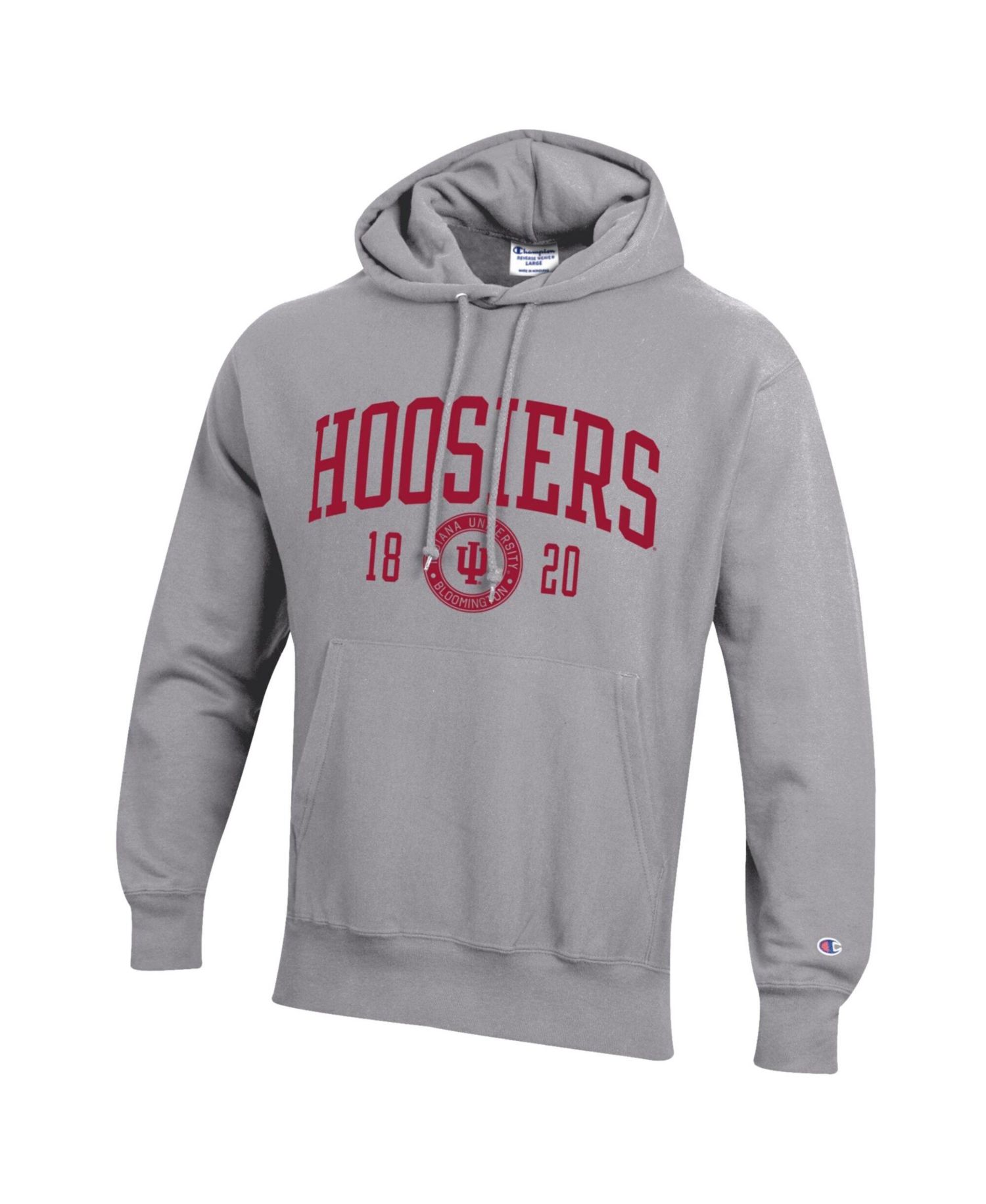 Men's Heather Gray Indiana Hoosiers Established Reverse Weave Hoodie