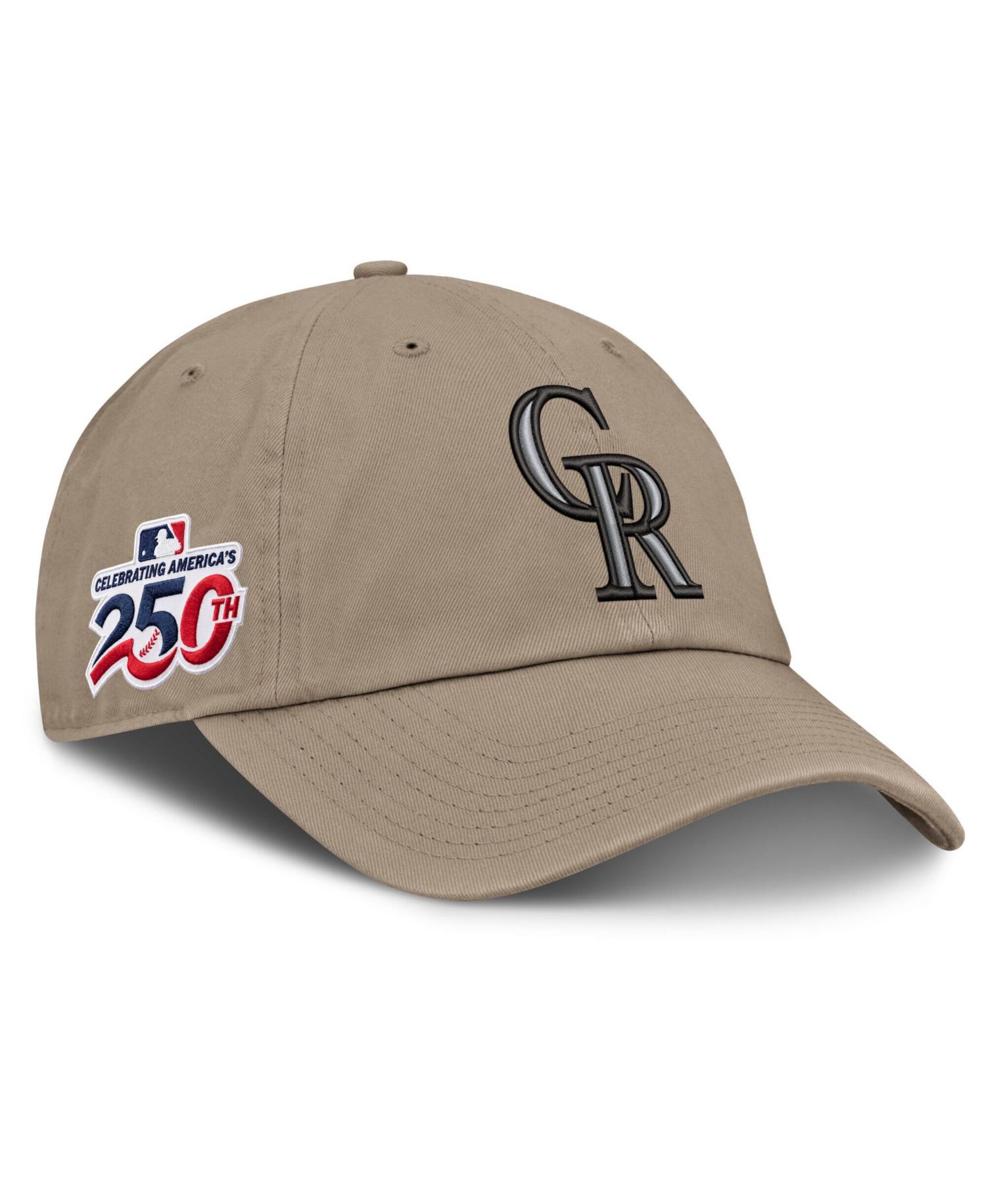 Men's Khaki Colorado Rockies Celebrating America's 250th Club Adjustable Hat