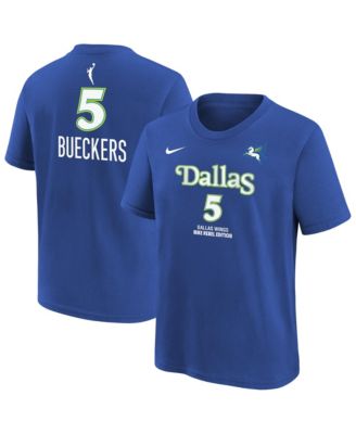 Big Boys and Girls Paige Bueckers Blue Dallas Wings Rebel Edition Name & Number T-Shirt
