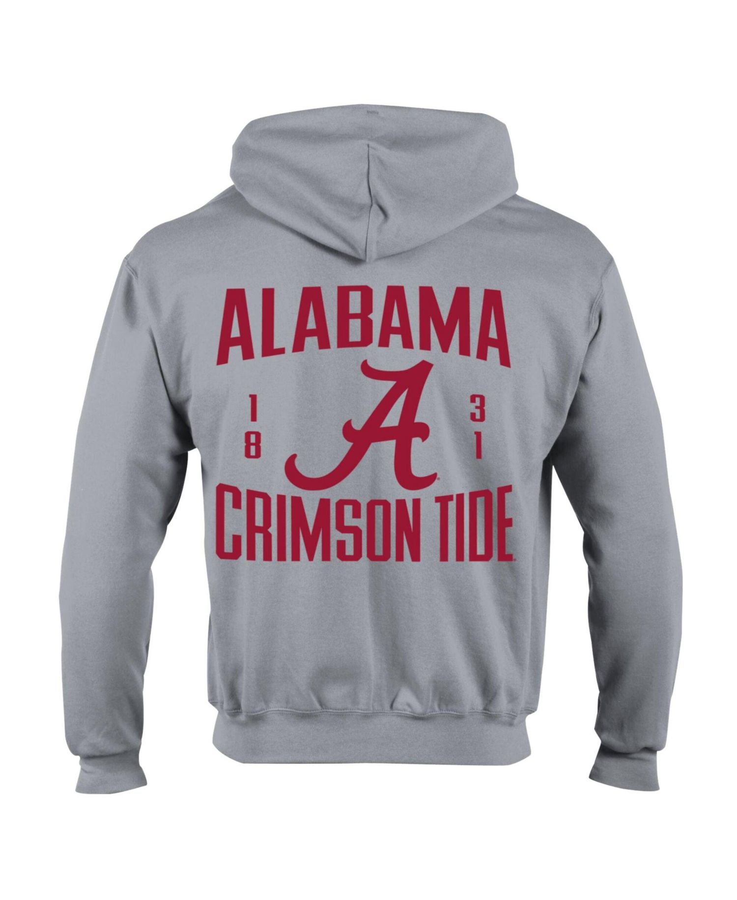 Men's Gray Alabama Crimson Tide Varsity Power blend Full-Zip Fleece Hoodie