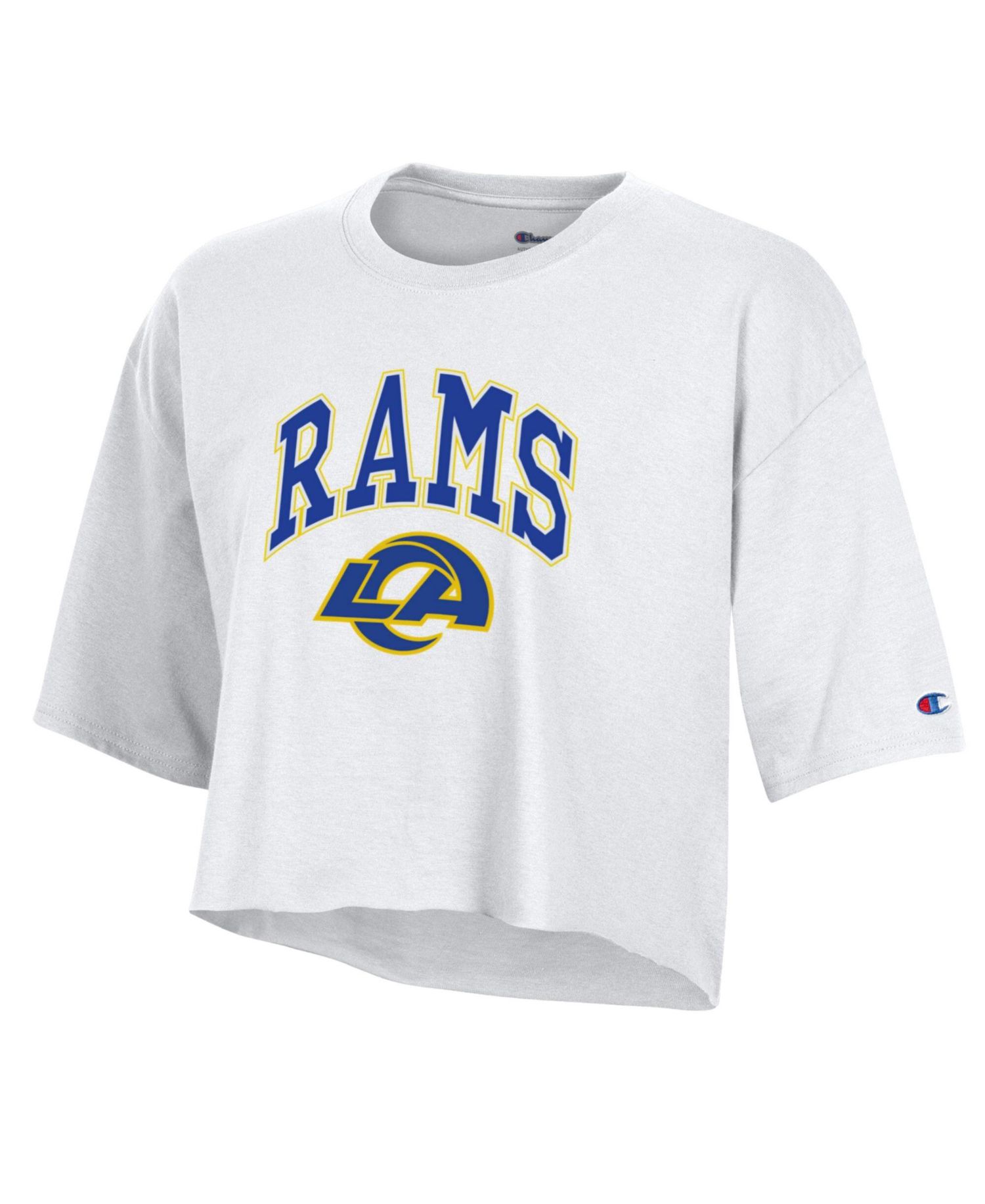 Women's Los Angeles Rams Boyfriend Cropped T-Shirt