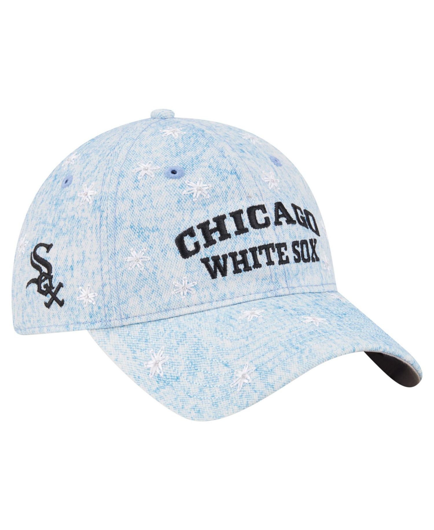 Women's Light Blue Chicago White Sox Daisy All Over 9TWENTY Adjustable Hat