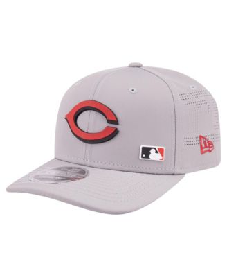 Men's Gray Cincinnati Reds Laser Perforated 9SEVENTY Adjustable Hat
