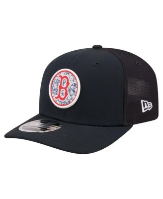 Men's Navy Boston Red Sox Floral Patch 9SEVENTY Adjustable Hat