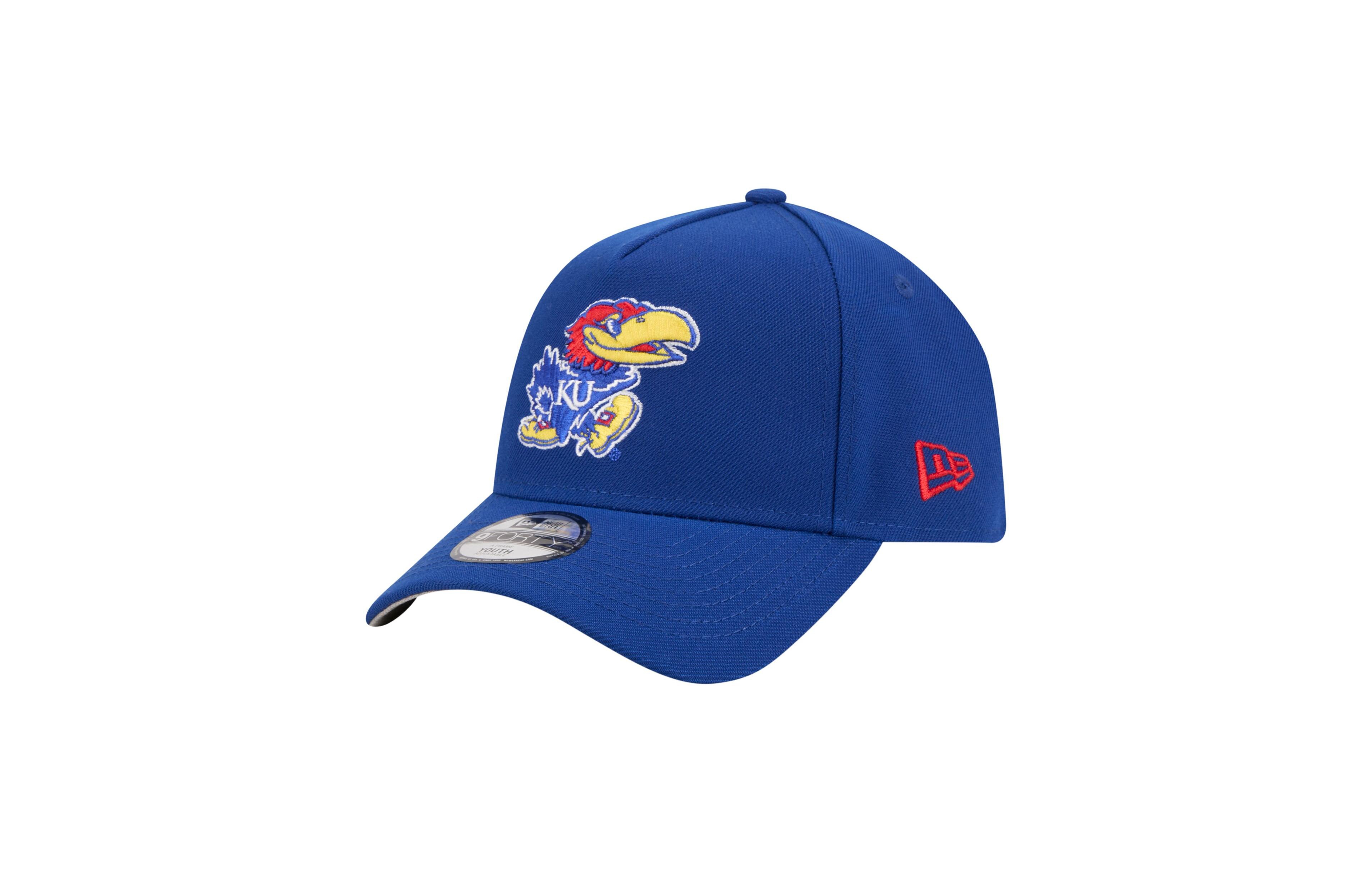New Era Big Boys and Girls Royal Kansas Jayhawks 9FORTY A-Frame Adjustable Hat