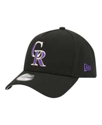Big Boys and Girls Black Colorado Rockies 9FORTY A-Frame Adjustable Hat