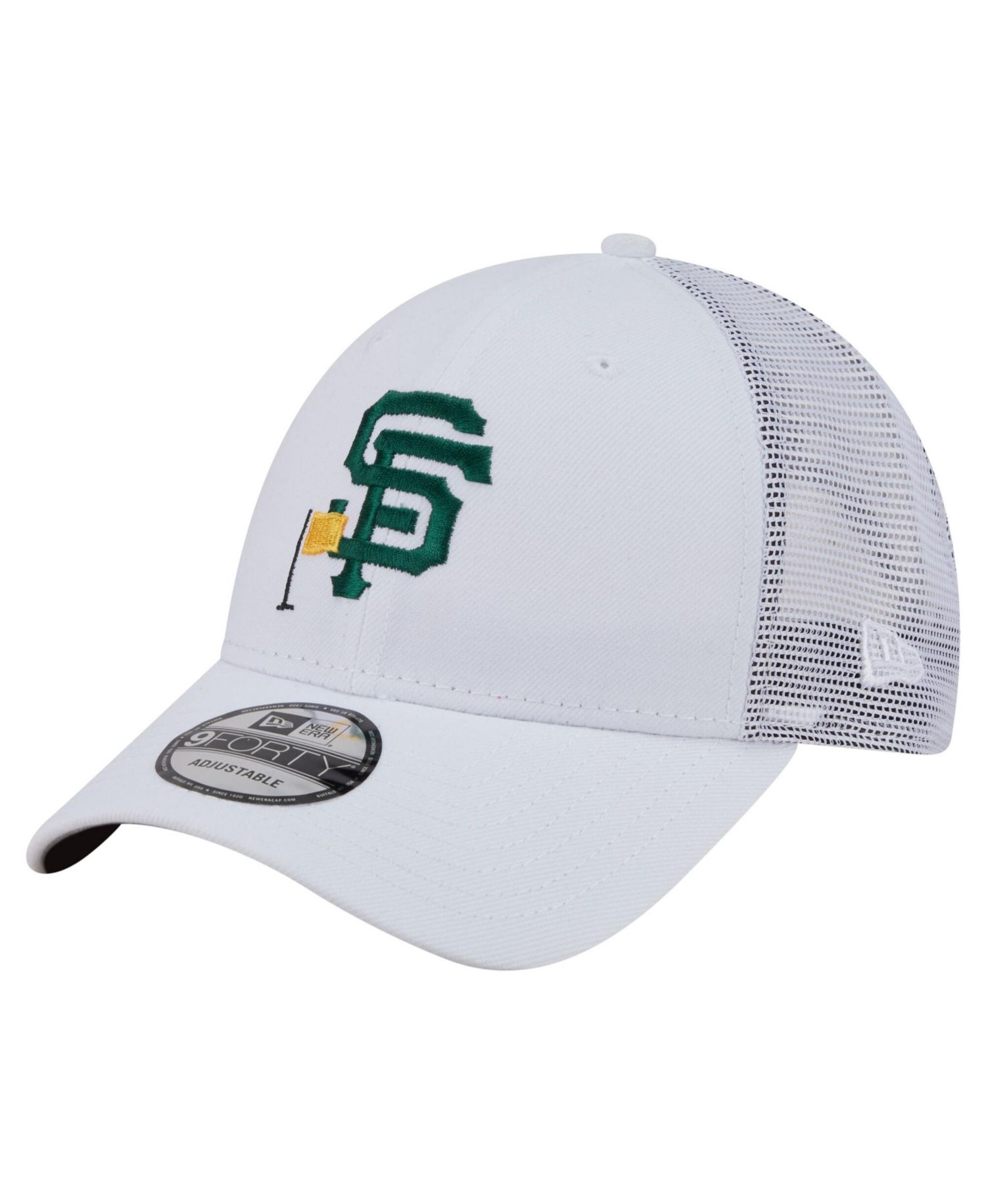 Men's White San Francisco Giants Flag 9FORTY Trucker Adjustable Hat