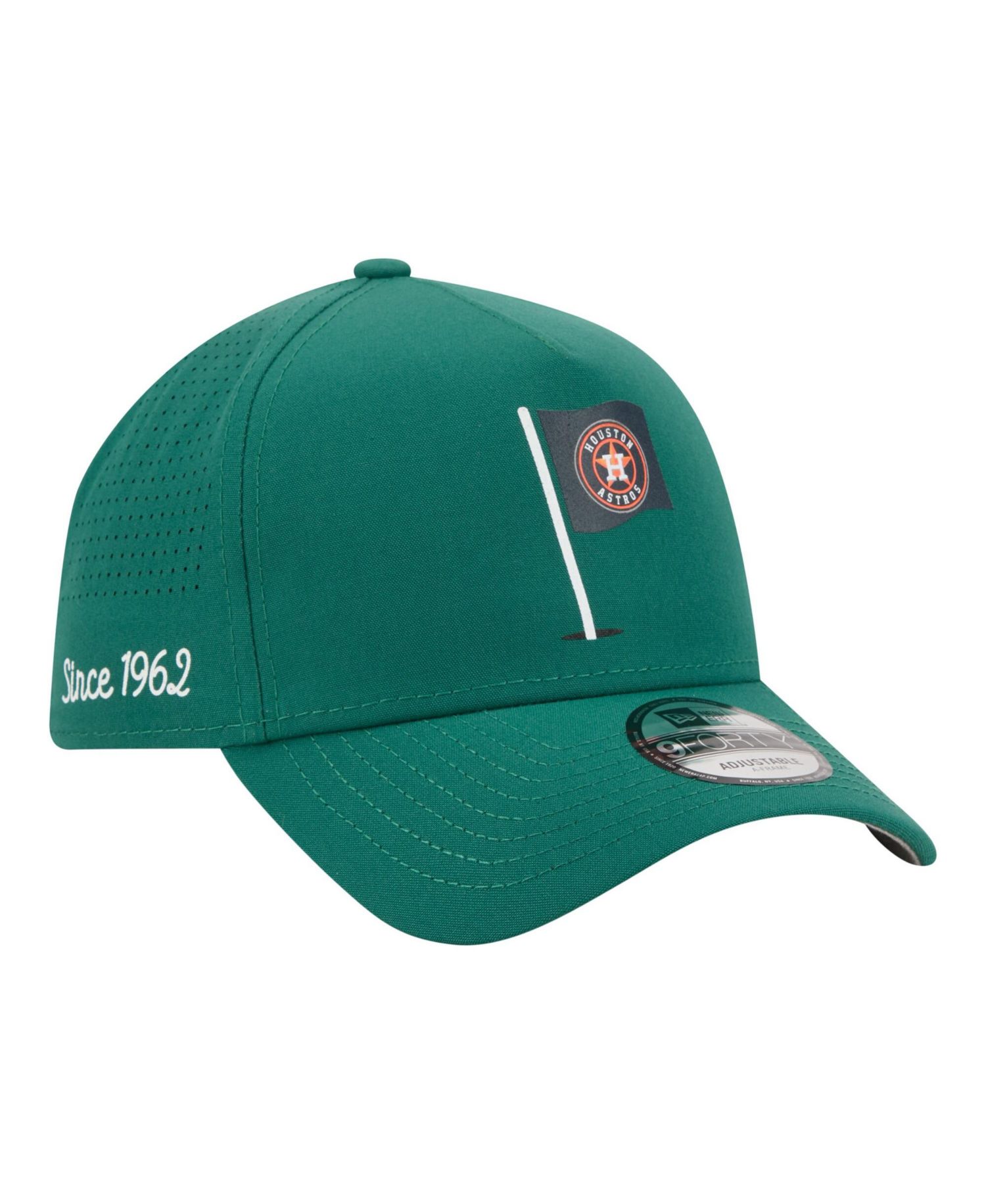 Men's Green Houston Astros Pin Seeker 9FORTY A-Frame Adjustable Hat