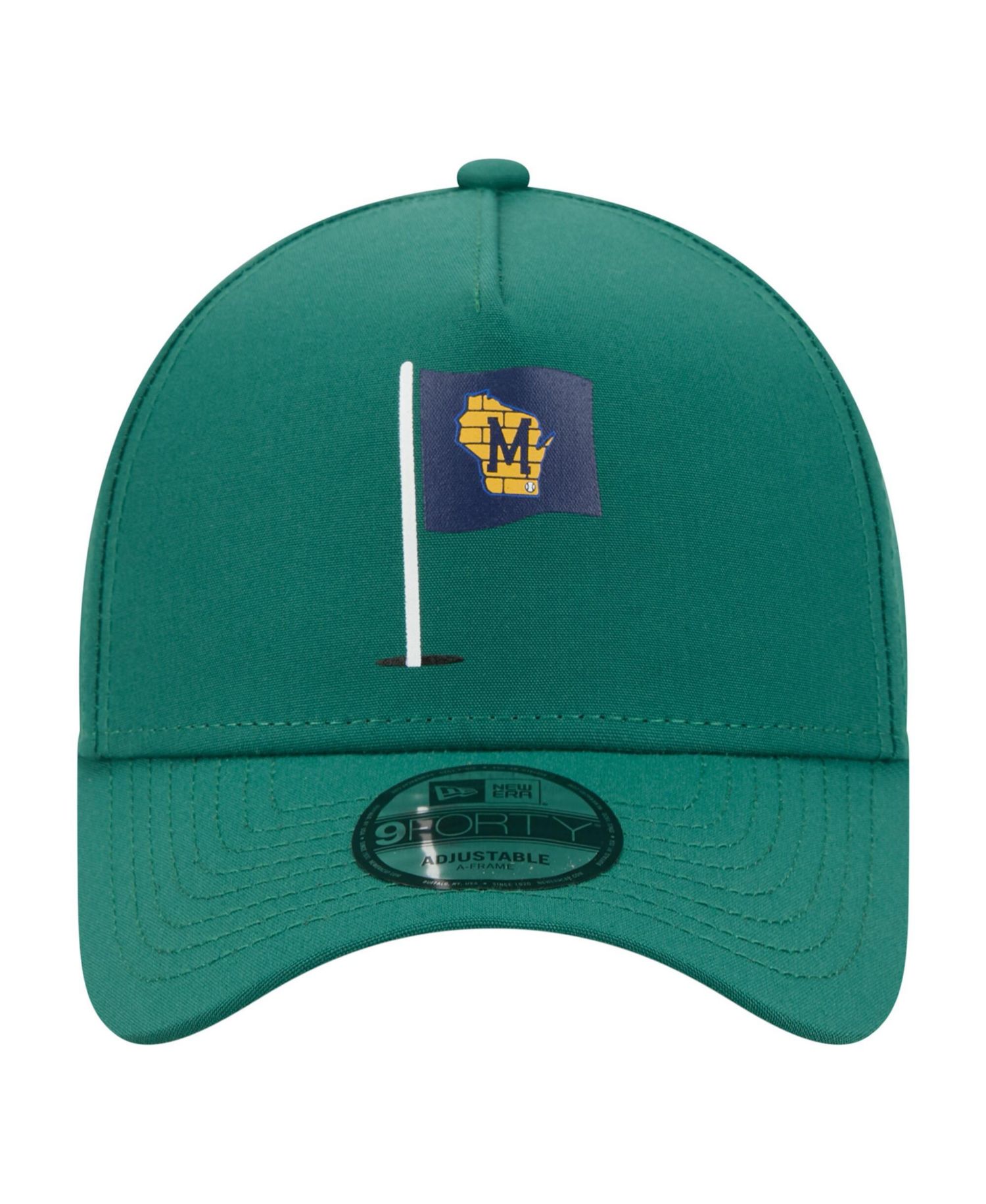 Men's Green Milwaukee Brewers Pin Seeker 9FORTY A-Frame Adjustable Hat