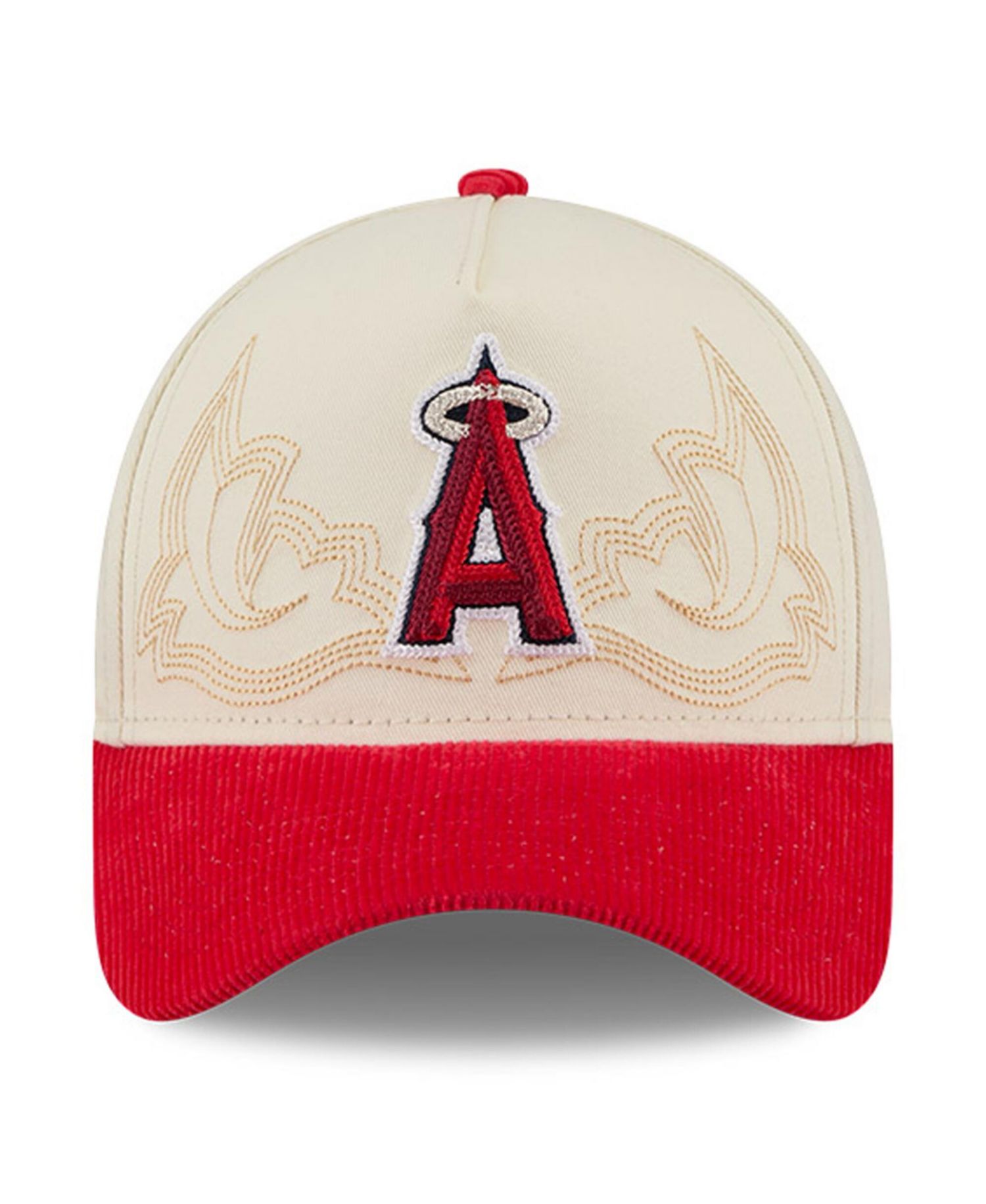 Men's Stone Los Angeles Angels Western Stitch 9FORTY A-Frame Adjustable Hat