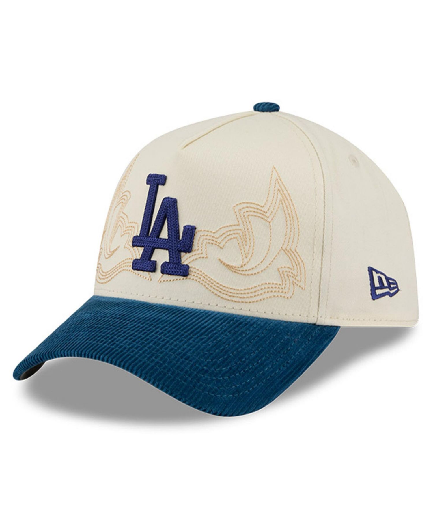 Men's Stone Los Angeles Dodgers Western Stitch 9FORTY A-Frame Adjustable Hat